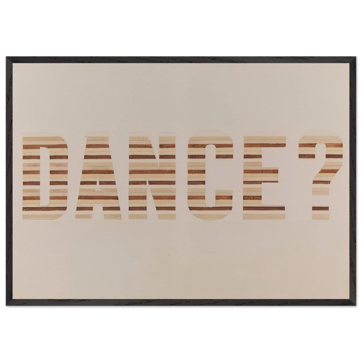 DANCE 1973 - Edward Ruscha 70x100 cm / 28x40 inches Framed Art Print – Black Wooden Frame