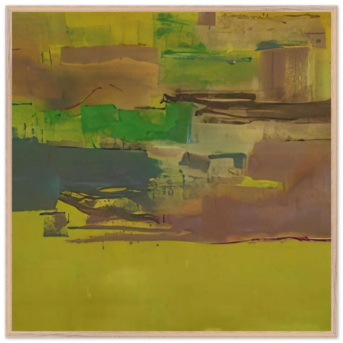 Helen Frankenthaler - August Deep - 1978 Wall art - 30x40 cm / 12x16 inches - Premium Wooden Framed Poster With Fine Art Paper-canvas - Black frame