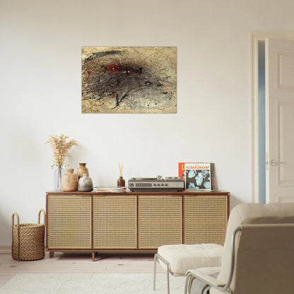 Untitled - Tachisme - Wols Brushed Aluminum Print - 70x100 cm / 28x40 inches | Wols Aluminum Print | Wols Prints