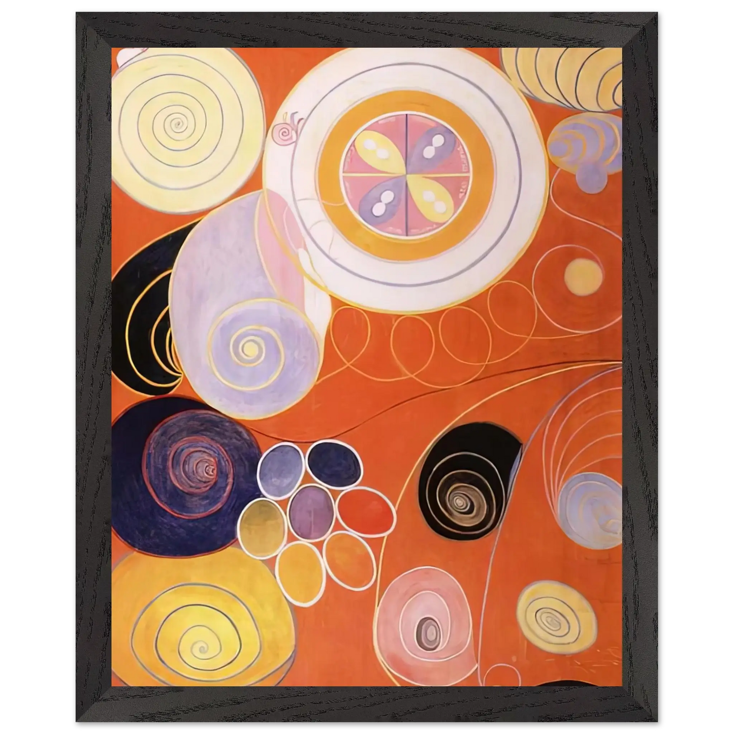 Hilma af Klint - THEY TENS MAINSTAY IV 1907 Wall art - 27x35 cm / 11x14 inches - Premium Wooden Framed Poster With Fine Art Paper - White frame