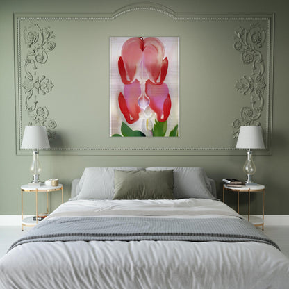 Bleeding Heart - Georgia O'Keeffe Brushed Aluminum Print - 70x100 cm / 28x40 inches | Georgia O'Keeffe Aluminum Print | Georgia O'Keeffe Prints