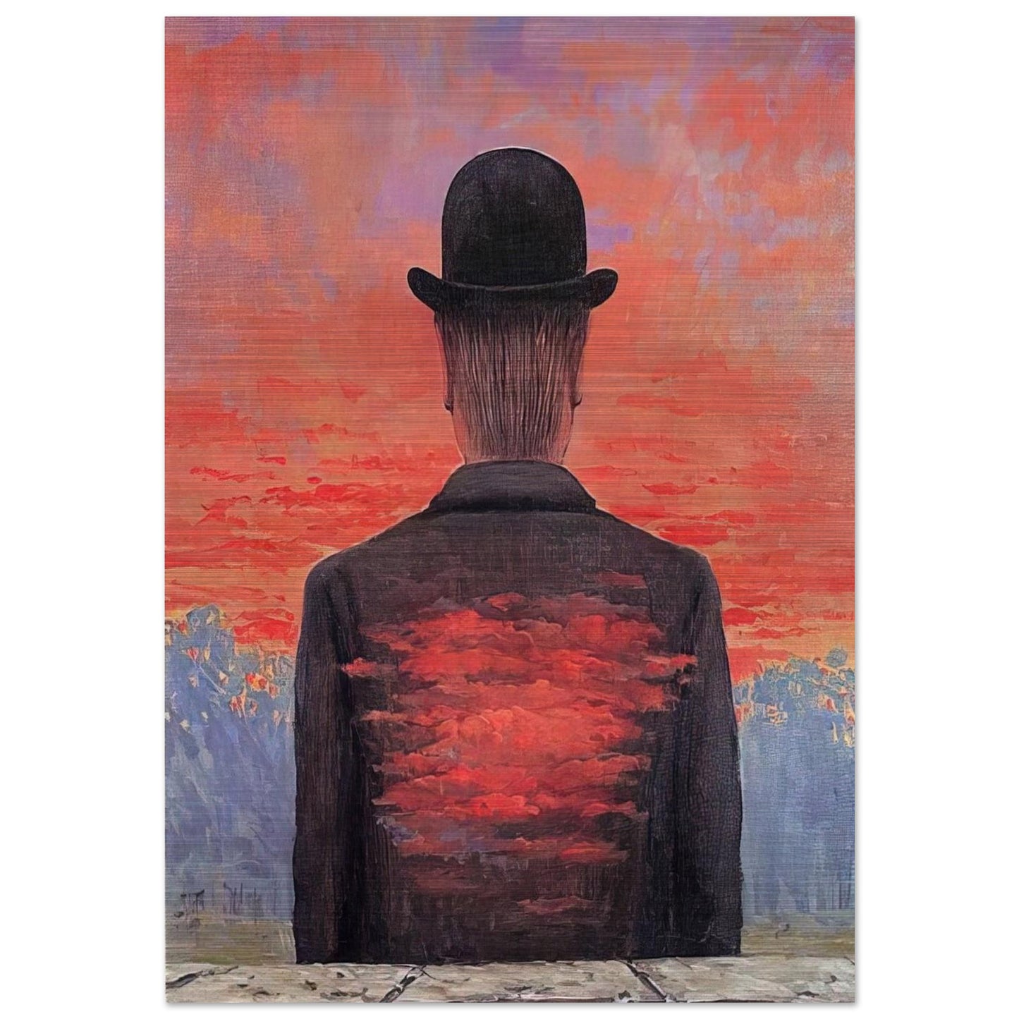 THE POET RECOMPENSED 1956 - Rene Magritte Brushed Aluminum Print - 70x100 cm / 28x40 inches | Rene Magritte Aluminum Print | Rene Magritte Prints