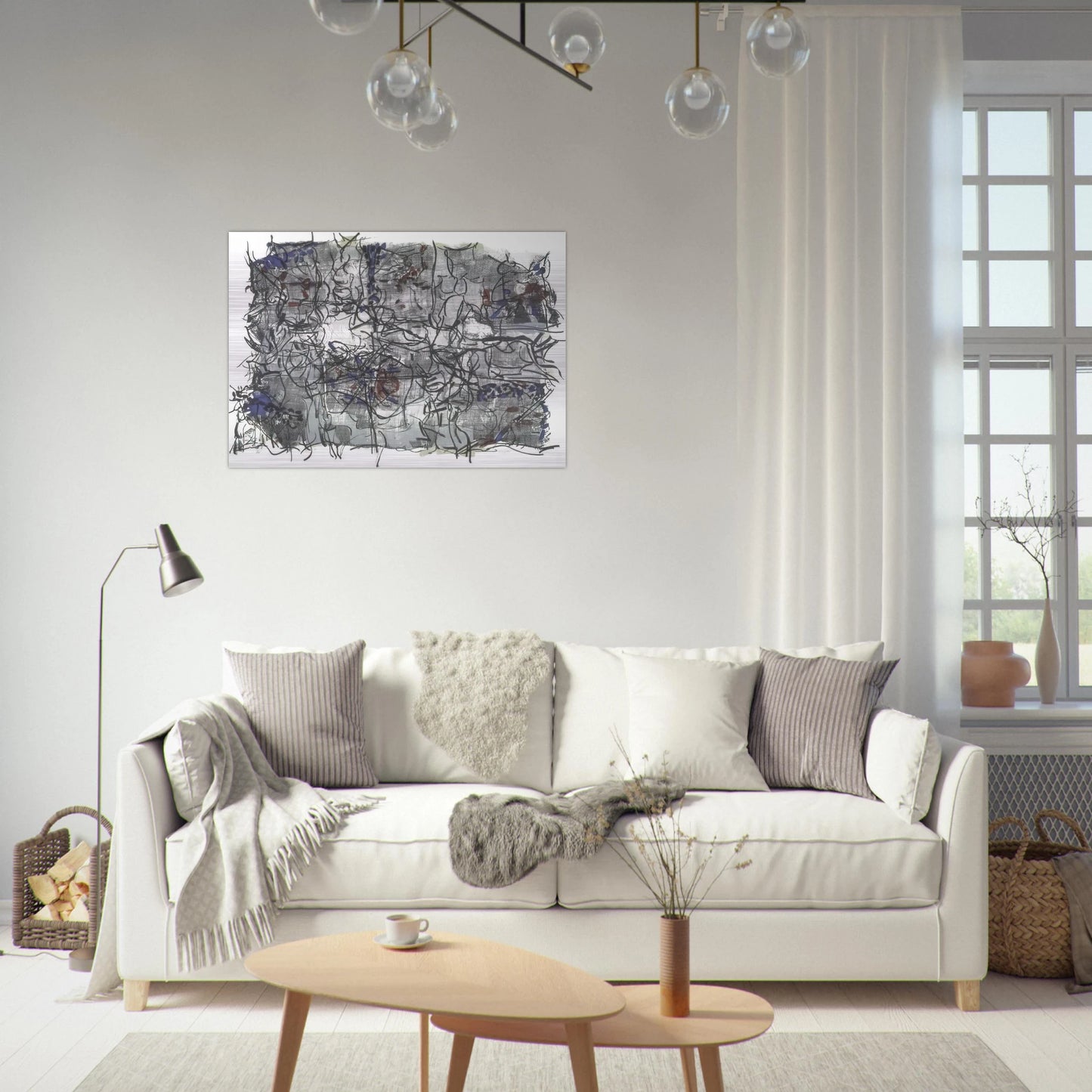 Jute IV - Jean-Paul Riopelle Brushed Aluminum Print - 70x100 cm / 28x40 inches | Jean-Paul Riopelle Aluminum Print | Jean-Paul Riopelle Prints