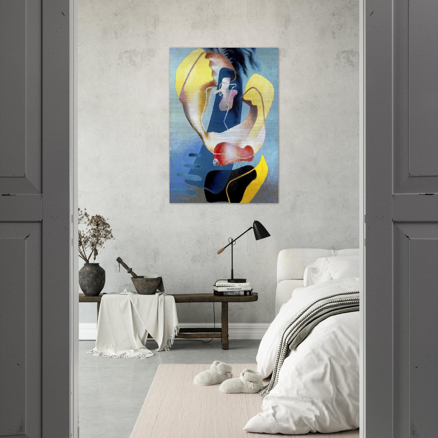 THE FIGURE IN SPACE 1937 - Enrico Prampolini Brushed Aluminum Print - 70x100 cm / 28x40 inches | Enrico Prampolini Aluminum Print | Enrico Prampolini Prints