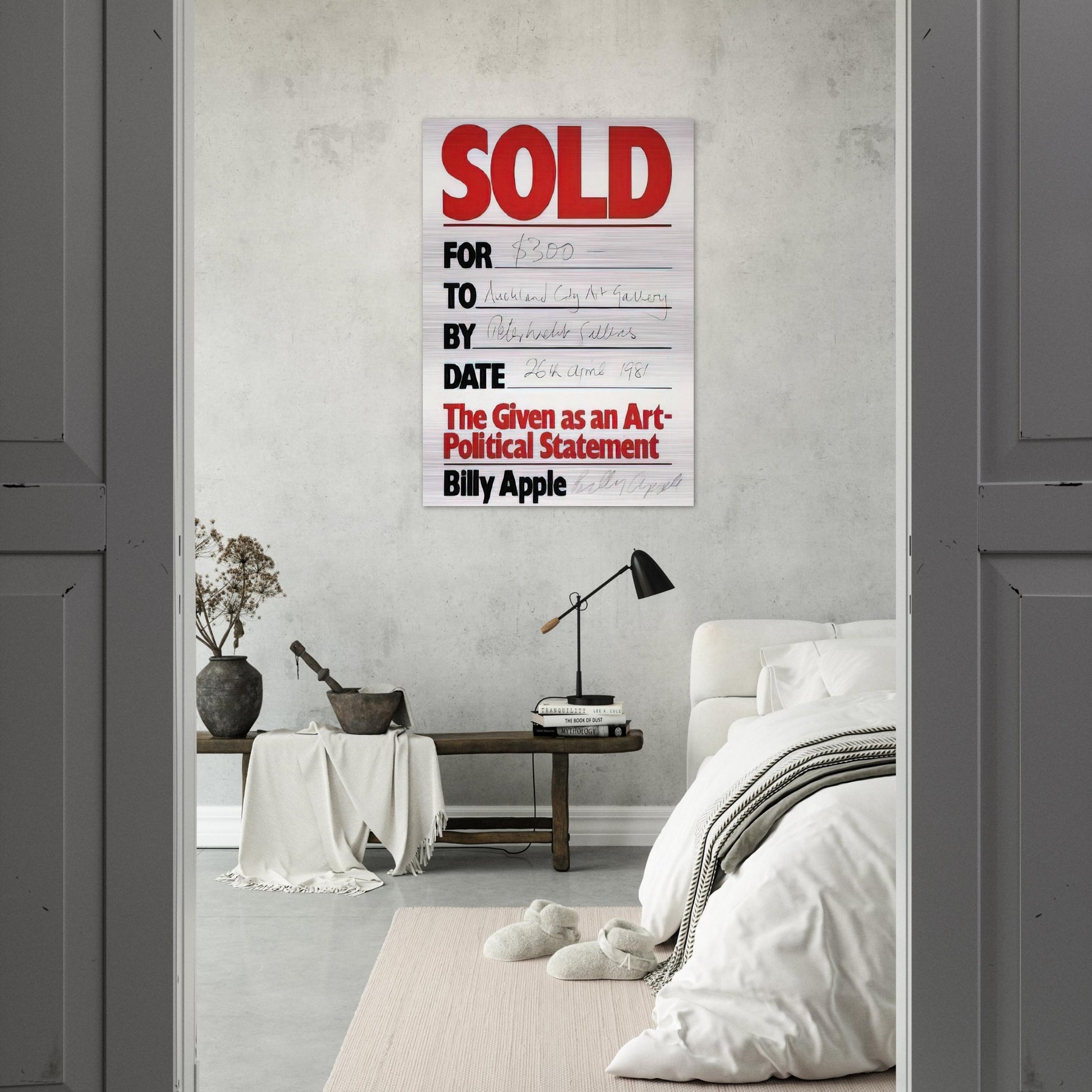Sold - 1981 - Billy Apple Brushed Aluminum Print - 70x100 cm / 28x40 inches | Billy Apple Aluminum Print | Billy Apple Prints