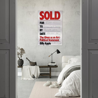 Sold - 1981 - Billy Apple Brushed Aluminum Print - 70x100 cm / 28x40 inches | Billy Apple Aluminum Print | Billy Apple Prints