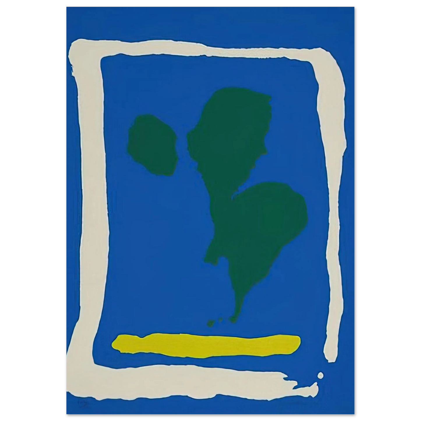 Helen Frankenthaler - Air Frame - 1965 Wall art - 40x50 cm / 16x20 inches - Premium Wooden Framed Poster With Fine Art Paper-canvas - Black frame