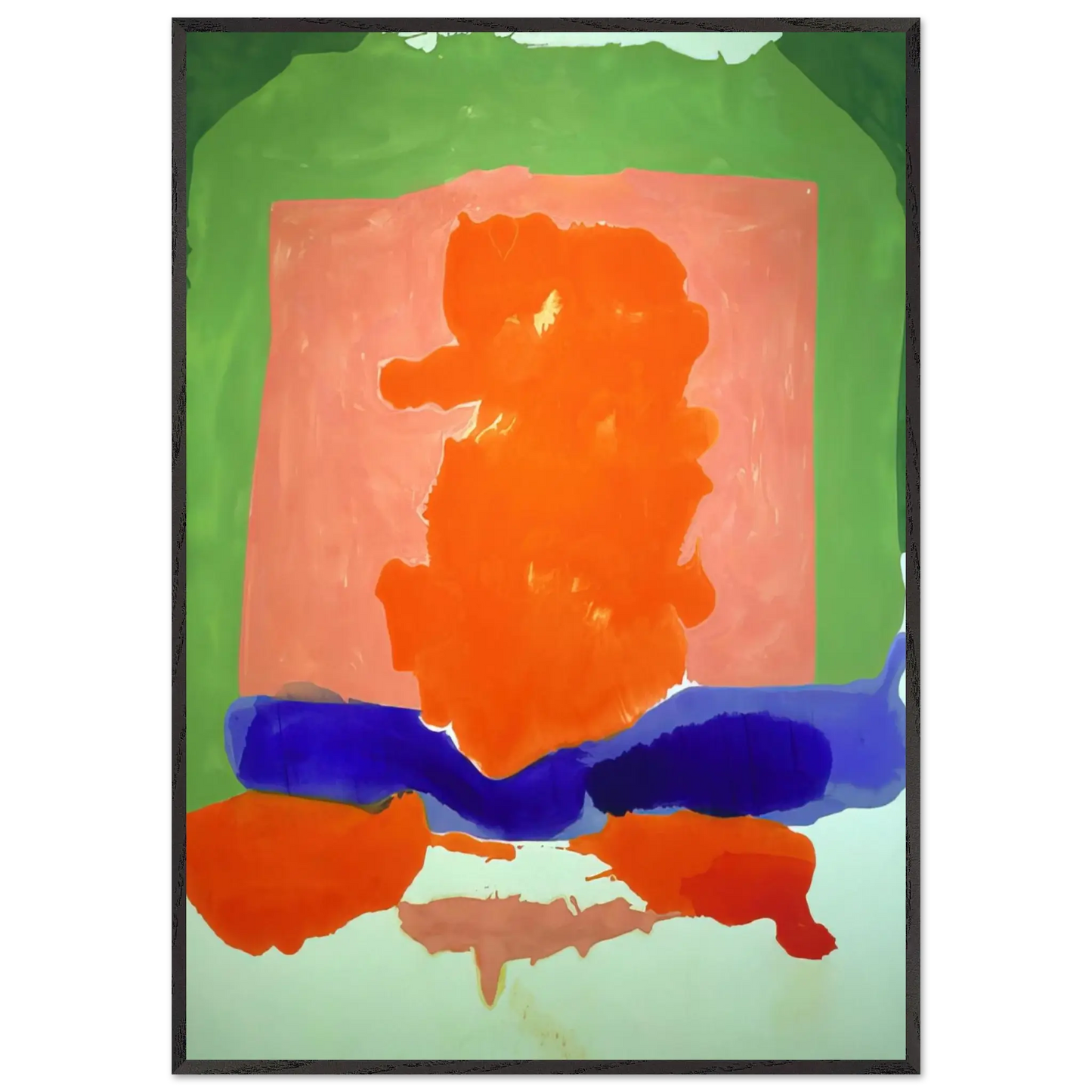 Helen Frankenthaler - Small s Paradise - 1964 Wall art - 27x35 cm / 11x14 Inches - Premium Wooden Framed Poster With Fine Art Paper - Wood frame
