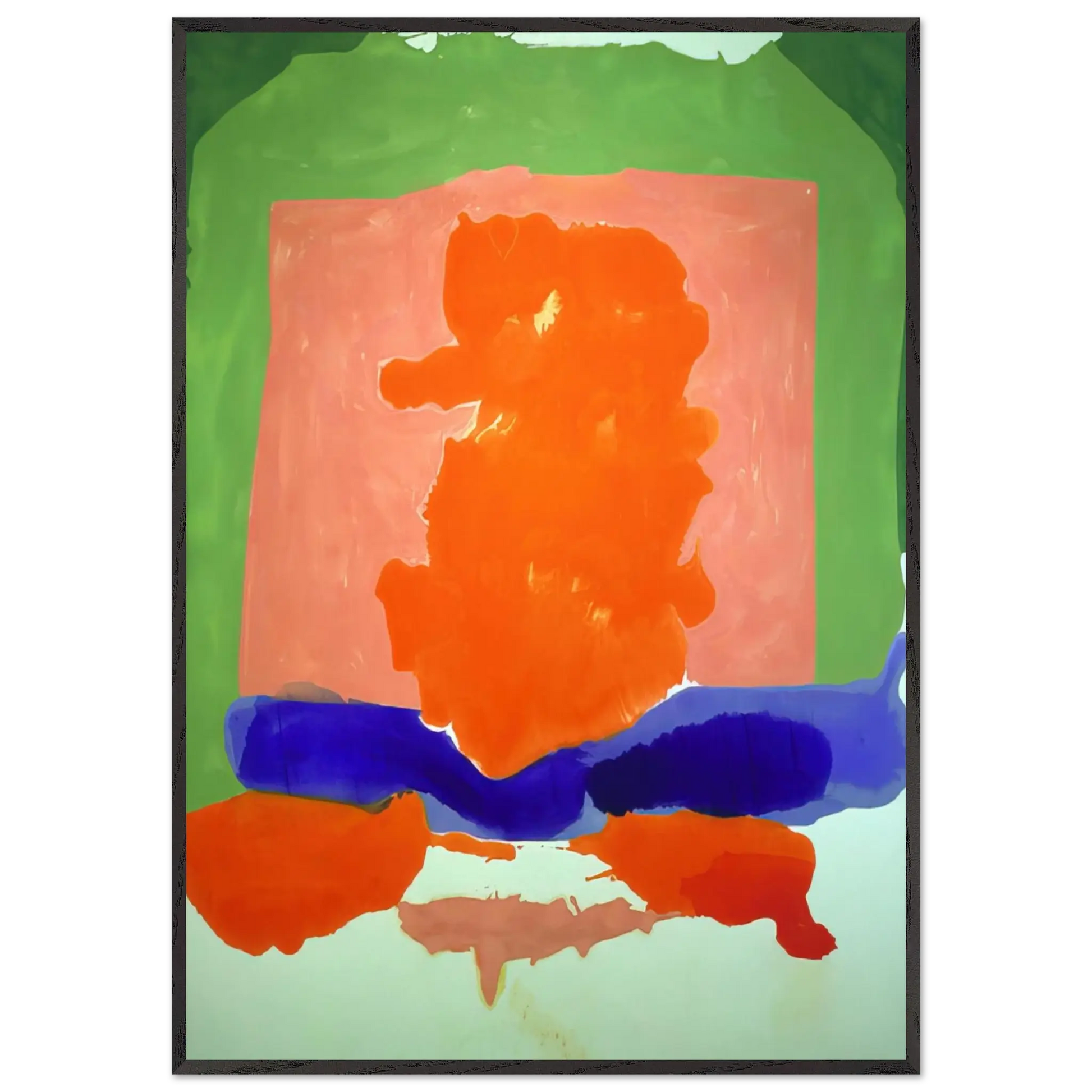 Helen Frankenthaler - Small s Paradise - 1964 Wall art - 27x35 cm / 11x14 Inches - Premium Wooden Framed Poster With Fine Art Paper - Wood frame