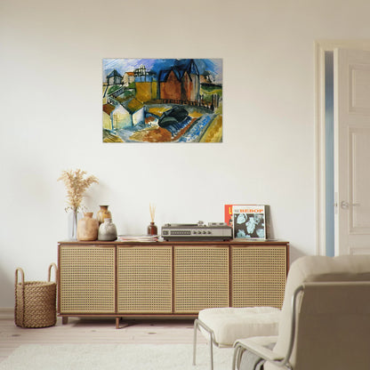 THE BEACH AT HAVRE 1910 - Raoul Dufy Brushed Aluminum Print - 70x100 cm / 28x40 inches | Raoul Dufy Aluminum Print | Raoul Dufy Prints