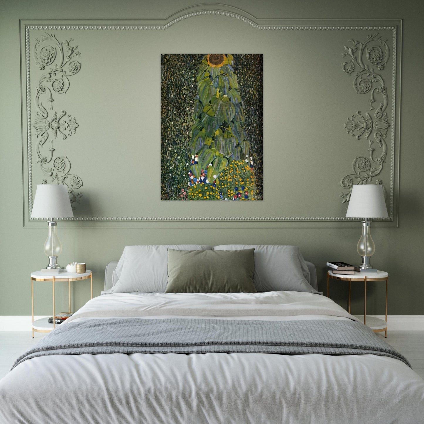 THE SUNFLOWER 1907 - Gustav Klimt Brushed Aluminum Print - 70x100 cm / 28x40 inches | Gustav Klimt Aluminum Print | Gustav Klimt Prints
