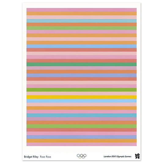 Bridget Riley - ROSE ROSE LONDON 2012 OLYMPIC GAMES POSTER 2012  75x100 cm / 30x40inches Fine Art Poster