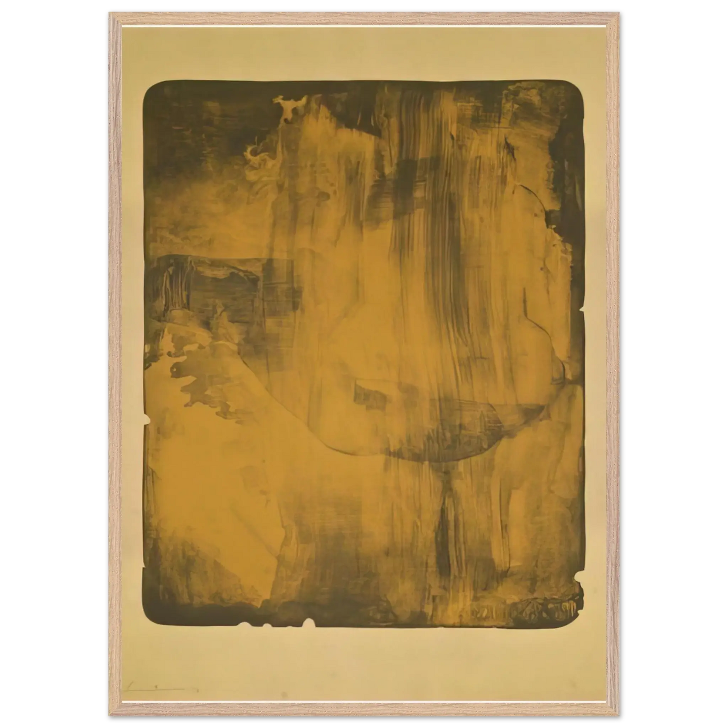 Helen Frankenthaler - Bronze Smoke - 1978 Wall art - 45x60 cm / 18x24 Inches - Premium Wooden Framed Poster With Fine Art Paper - Wood frame
