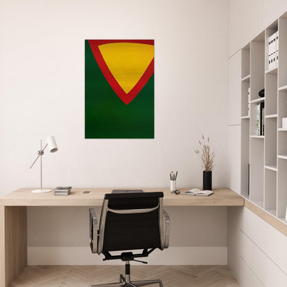 Purple Triangle - Al Held Brushed Aluminum Print - 70x100 cm / 28x40 inches | Al Held Aluminum Print | Al Held Prints