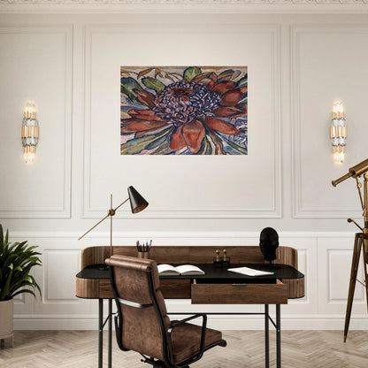 Waratah - 1928 - Grace Cossington Smith Brushed Aluminum Print - 70x100 cm / 28x40 inches | Grace Cossington Smith Aluminum Print | Grace Cossington Smith Prints