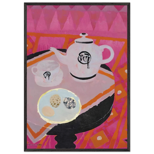 Chinese Teapot - 1989 - Mary Fedden 70x100 cm / 28x40 inches Framed Art Print – Black Wooden Frame