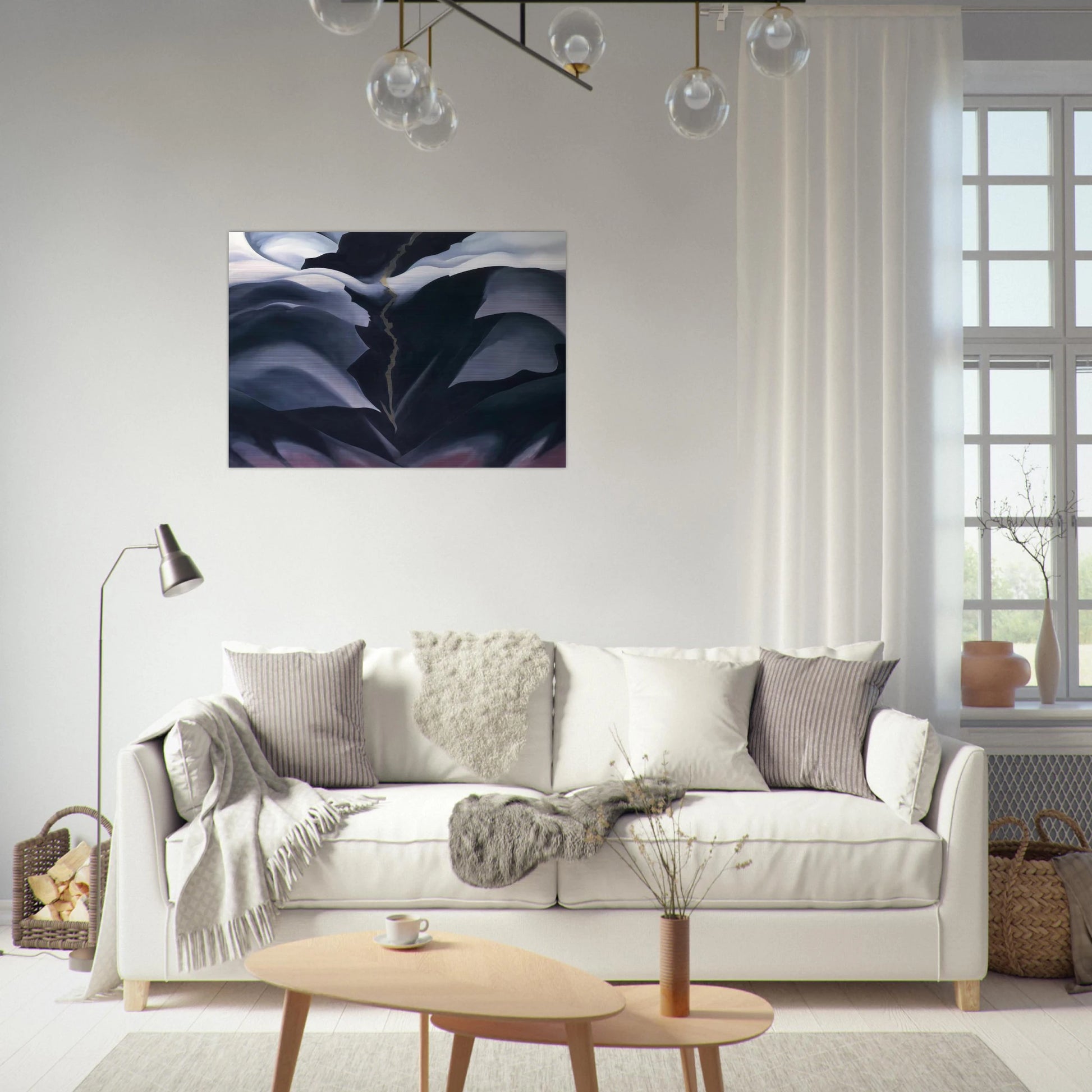 Black Place II - Georgia O'Keeffe Brushed Aluminum Print - 70x100 cm / 28x40 inches | Georgia O'Keeffe Aluminum Print | Georgia O'Keeffe Prints