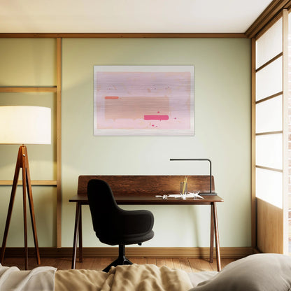 Orange, Pink - 1971 - John Hoyland Brushed Aluminum Print - 70x100 cm / 28x40 inches | John Hoyland Aluminum Print | John Hoyland Prints