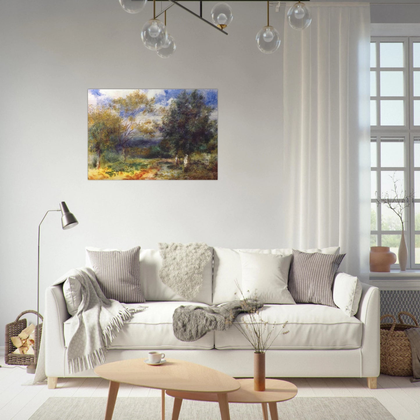 Landscape in the Sun - Pierre-Auguste Renoir Brushed Aluminum Print - 70x100 cm / 28x40 inches | Pierre-Auguste Renoir Aluminum Print | Pierre-Auguste Renoir Prints