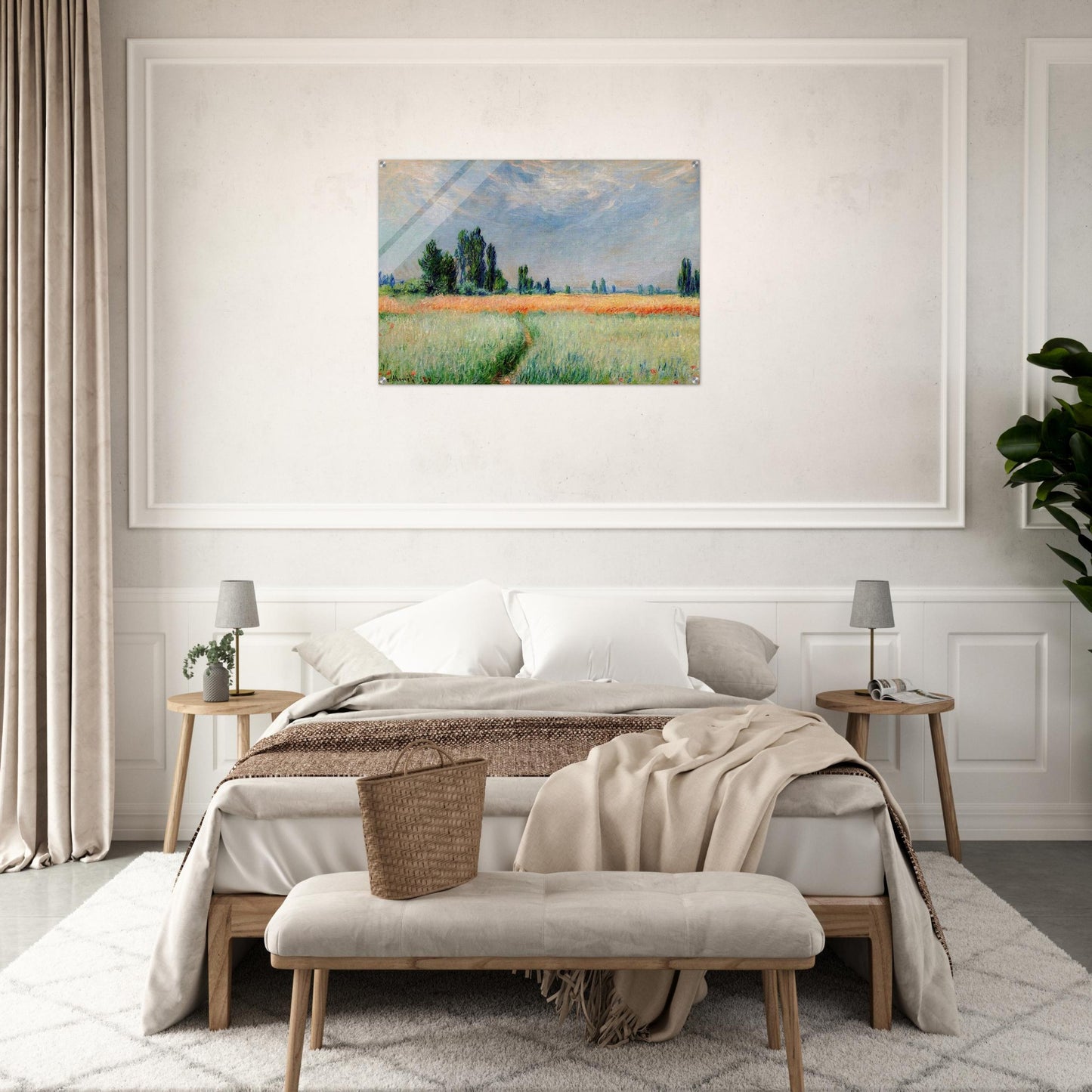 The Wheat Field - claude monet Acrylic Print - 70x100 cm / 28x40″ inches | claude monet Wall Art | claude monet Prints