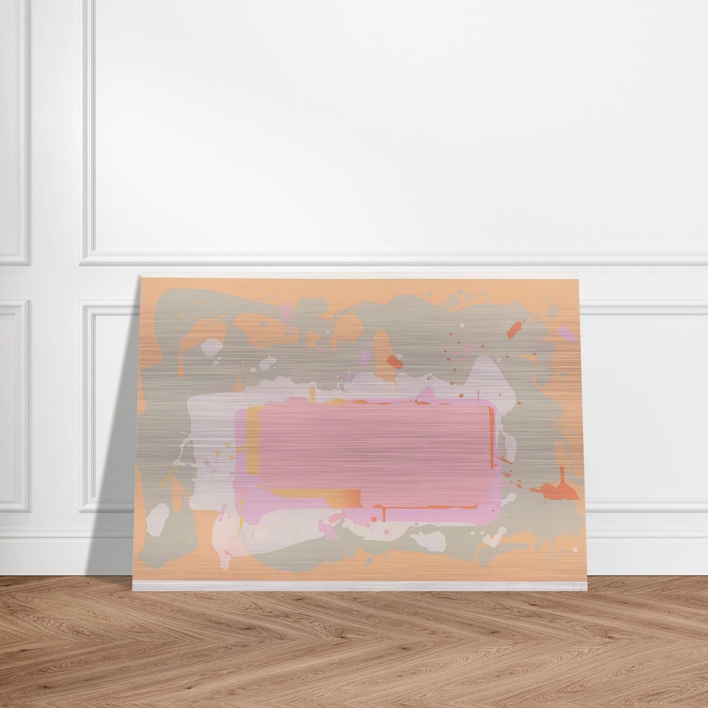 Yellow and Pink - 1971 - John Hoyland Brushed Aluminum Print - 70x100 cm / 28x40 inches | John Hoyland Aluminum Print | John Hoyland Prints