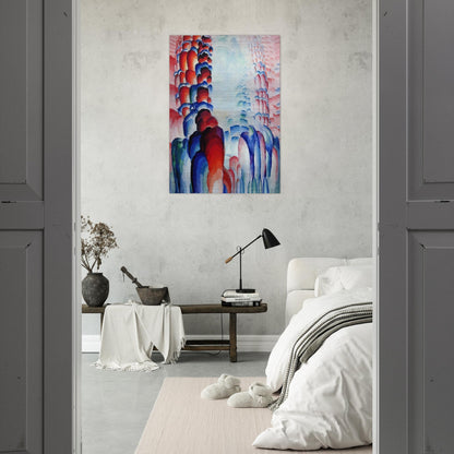 Hindu Motif, or Graduated Red - Frantisek Kupka Brushed Aluminum Print - 70x100 cm / 28x40 inches | Frantisek Kupka Aluminum Print | Frantisek Kupka Prints