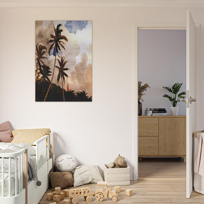 PALM TREES BAHAMAS - Winslow Homer Brushed Aluminum Print - 70x100 cm / 28x40 inches | Winslow Homer Aluminum Print | Winslow Homer Prints