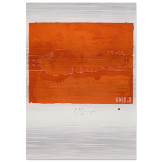 CASTS FROM UNTITLED LEG 1974 - Jasper Johns Brushed Aluminum Print - 70x100 cm / 28x40 inches | Jasper Johns Aluminum Print | Jasper Johns Prints