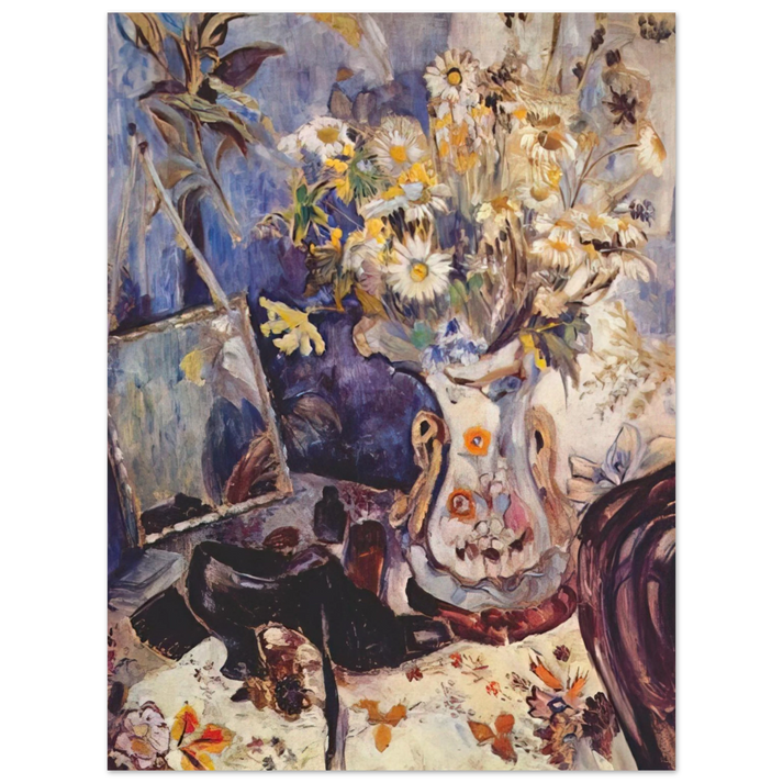 Natalia Goncharova - Still life with shoe and mirror - 1906  75x100 cm / 30x40inches Fine Art Poster