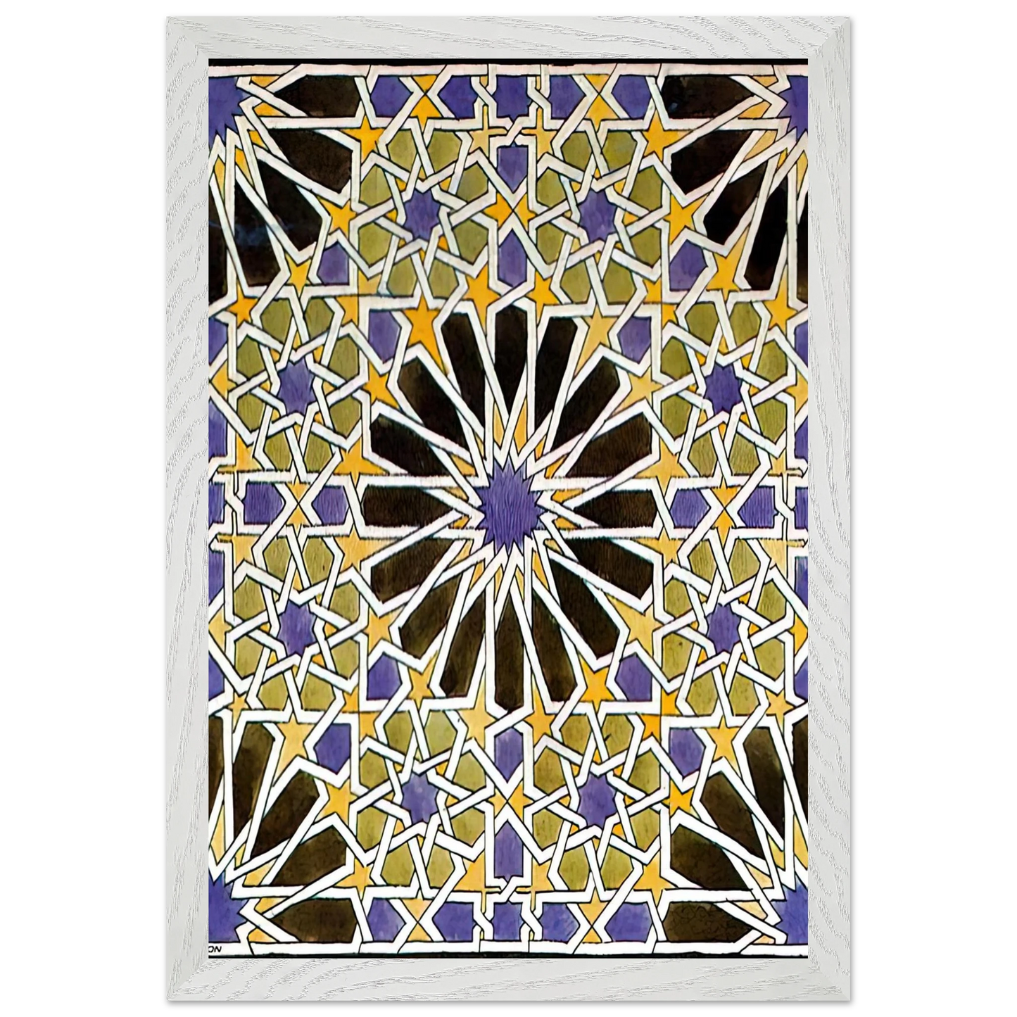MC Escher - MURAL MOSAIC IN THE ALHAMBRA Wall Art - 60x80 cm / 24x32 inches - Fine Art Poster-canvas - -