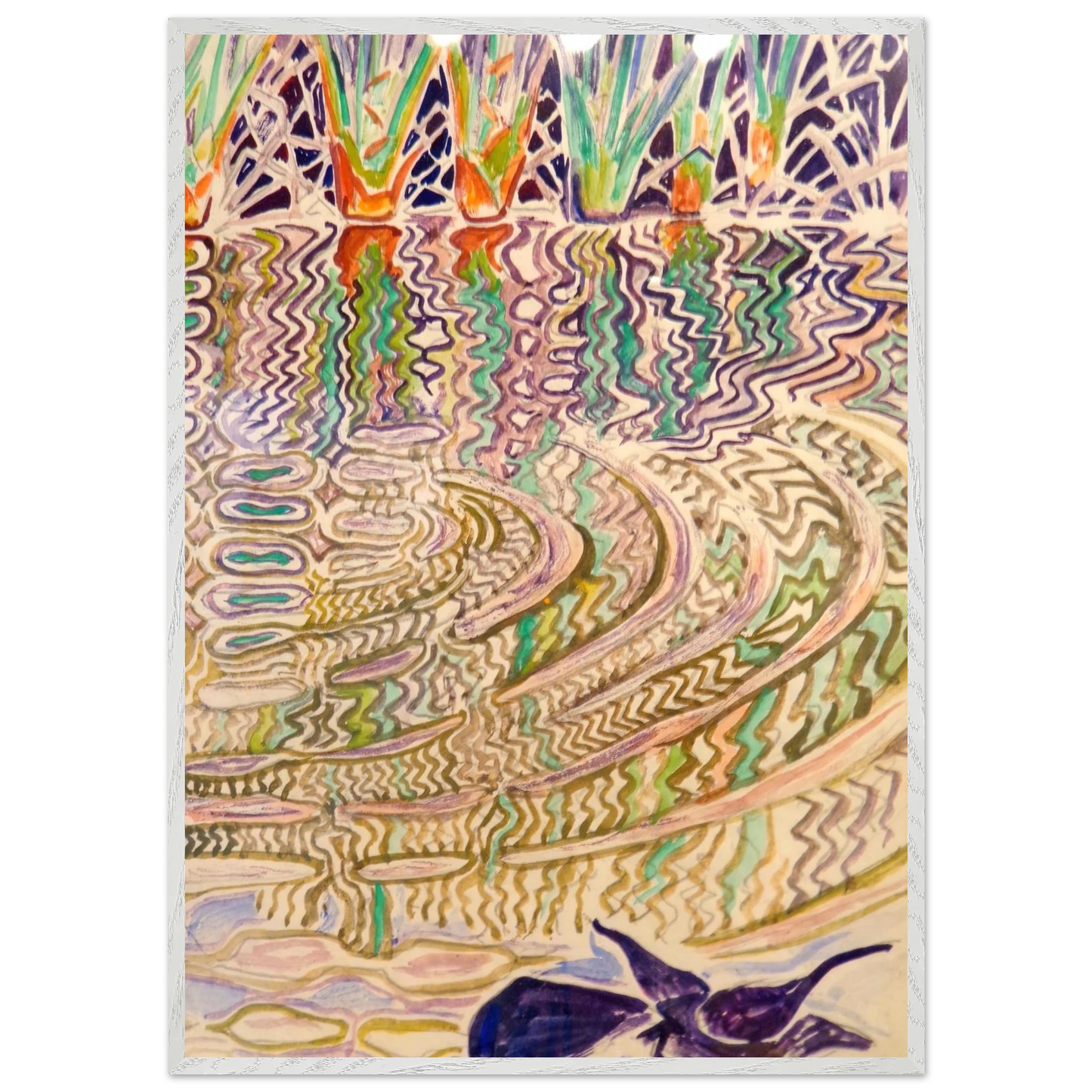 Walter Inglis Anderson - Walter Anderson Wall art - A1 (59.4 x 84.1  cm) - Premium Wooden Framed Poster With Fine Art Paper-canvas - Black frame
