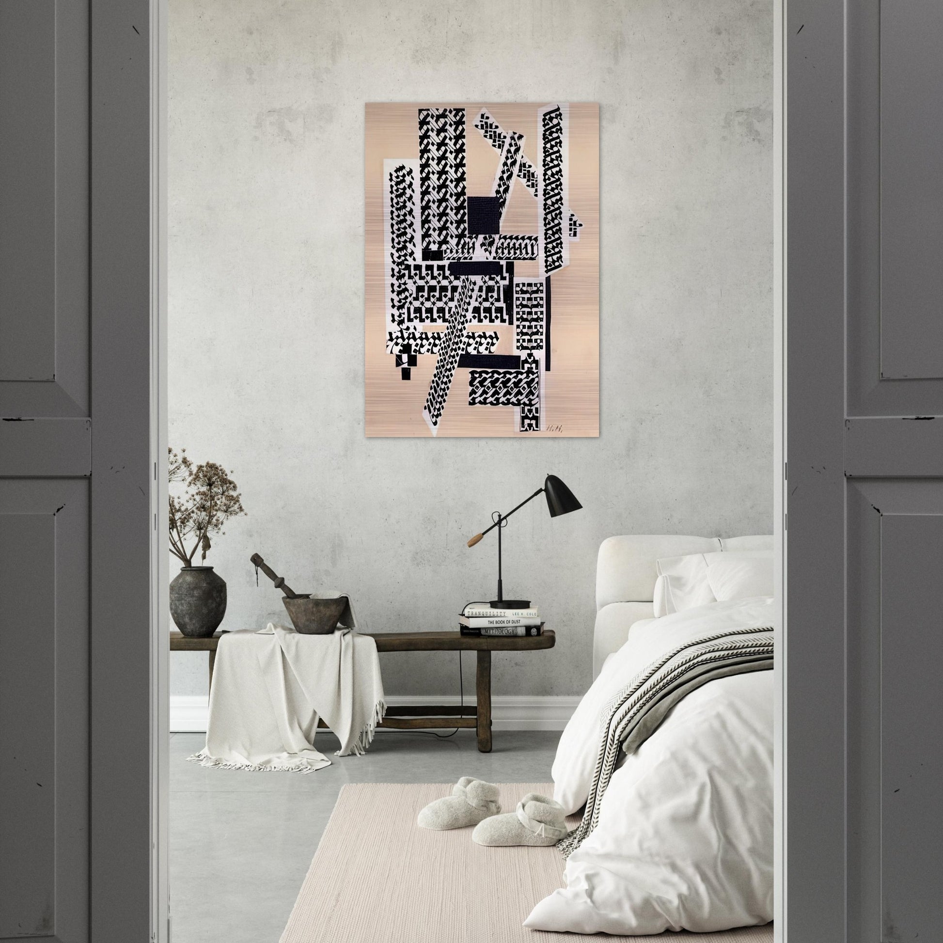 REED PEN COLLAGE 1922 - Hannah Hoch Brushed Aluminum Print - 70x100 cm / 28x40 inches | Hannah Hoch Aluminum Print | Hannah Hoch Prints