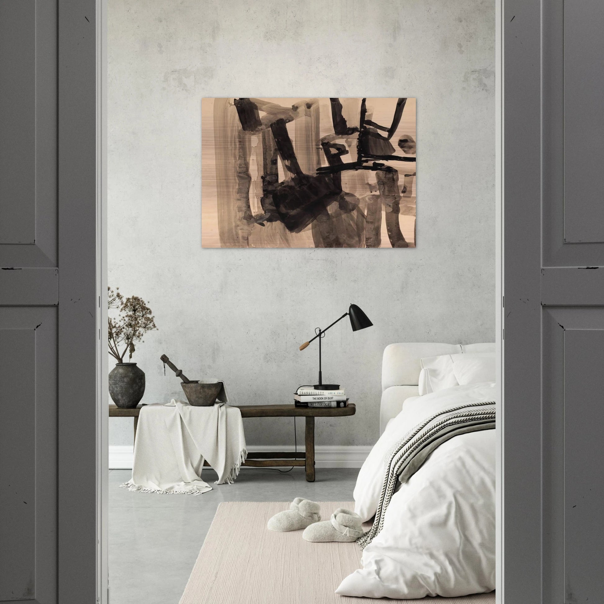Untitled - Abstract Expressionism - Nasreen Mohamedi Brushed Aluminum Print - 70x100 cm / 28x40 inches | Nasreen Mohamedi Aluminum Print | Nasreen Mohamedi Prints