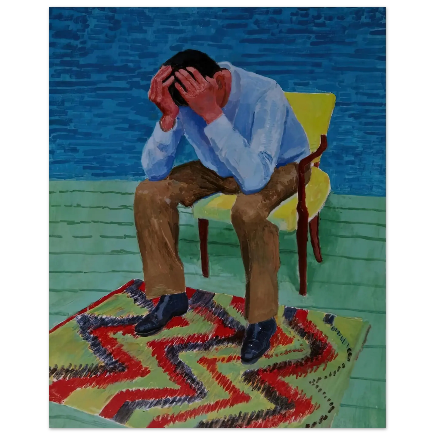 David Hockney - David Hockney Wall art - 30x40 cm / 12x16 Inches - Premium Wooden Framed Poster With Fine Art Paper - Wood frame