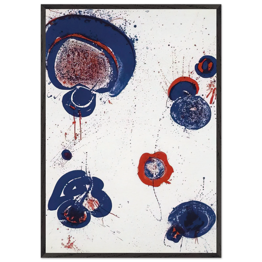 Chinese Planet - Sam Francis 70x100 cm / 28x40 inches Framed Art Print – Black Wooden Frame