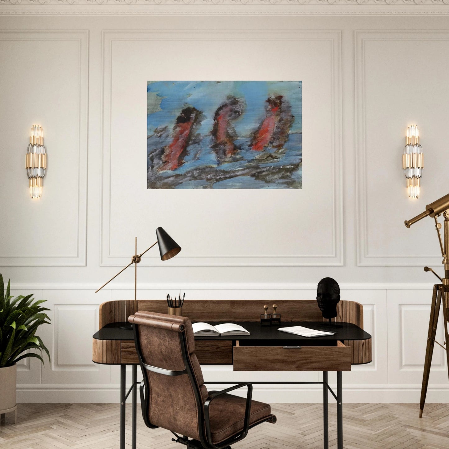 Untitled KC 505 - 1984 - Henri Michaux Brushed Aluminum Print - 70x100 cm / 28x40 inches | Henri Michaux Aluminum Print | Henri Michaux Prints