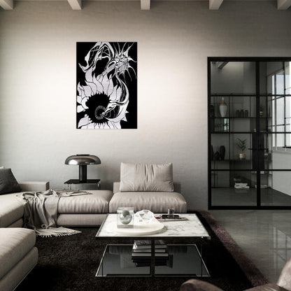 SUNFLOWERS - MC Escher Brushed Aluminum Print - 70x100 cm / 28x40 inches | MC Escher Aluminum Print | MC Escher Prints