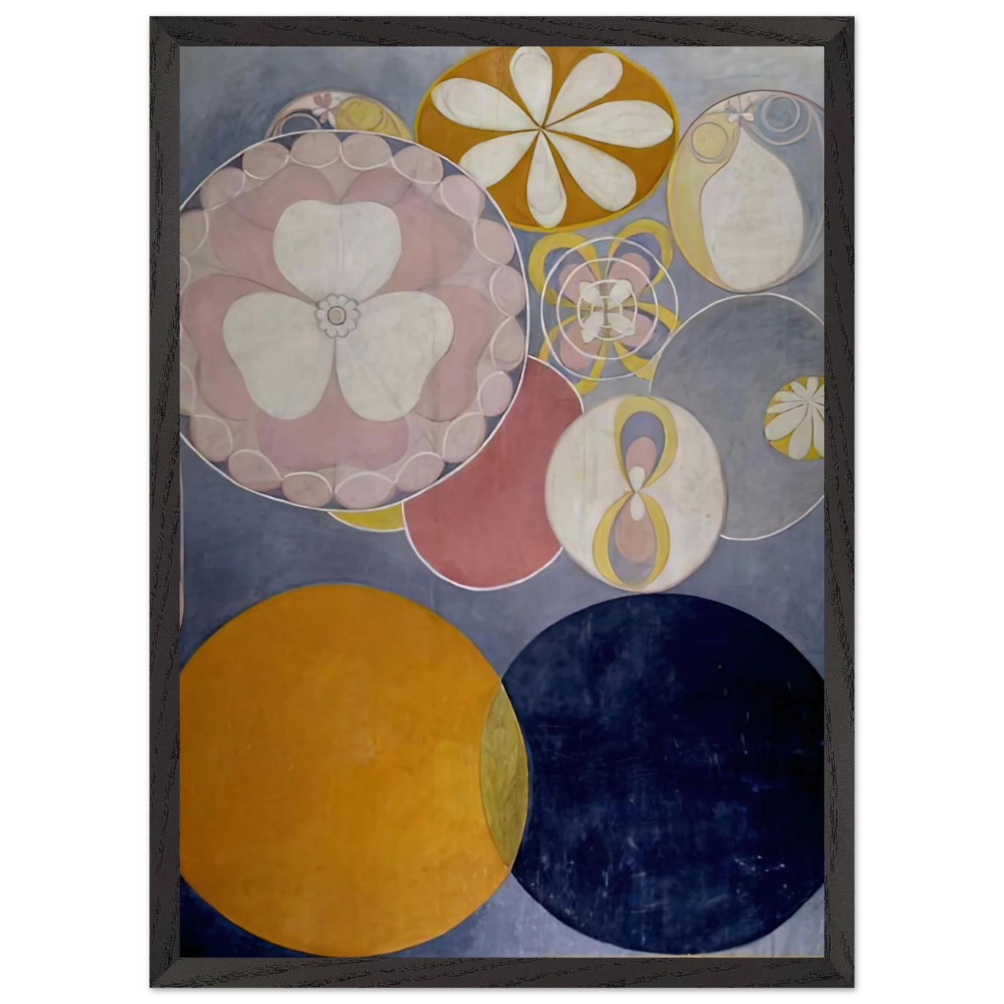 Hilma af Klint - DE TIO ST RSTA N 2 BARNAALDERN 1907 Wall art - 30x40 cm / 12x16 inches - Premium Wooden Framed Poster With Fine Art Paper-canvas - White frame