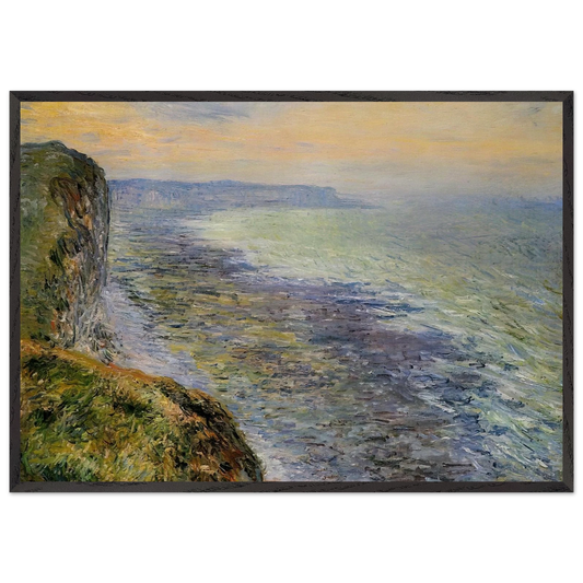 Seascape near Fecamp - claude monet 70x100 cm / 28x40 inches Framed Art Print – Black Wooden Frame