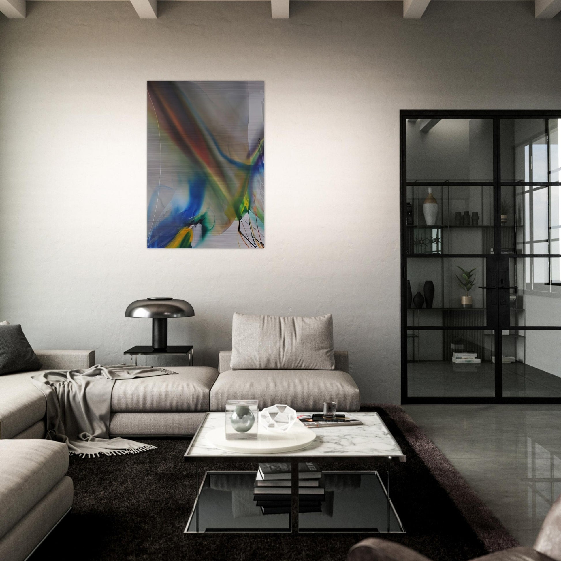 Phenomena Merlins Mantle - 1970 - Paul Jenkins Brushed Aluminum Print - 70x100 cm / 28x40 inches | Paul Jenkins Aluminum Print | Paul Jenkins Prints