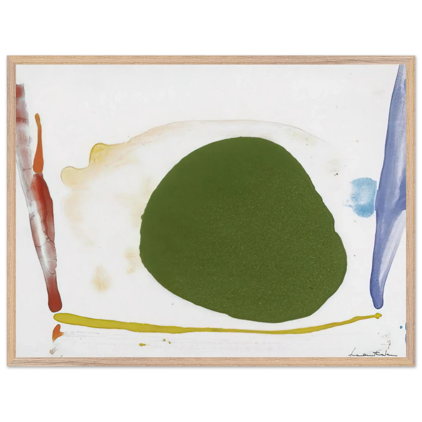 Helen Frankenthaler - Thanksgiving Day - 1973 Wall art - A1 (59.4 x 84.1  cm) - Premium Wooden Framed Poster With Fine Art Paper - White frame