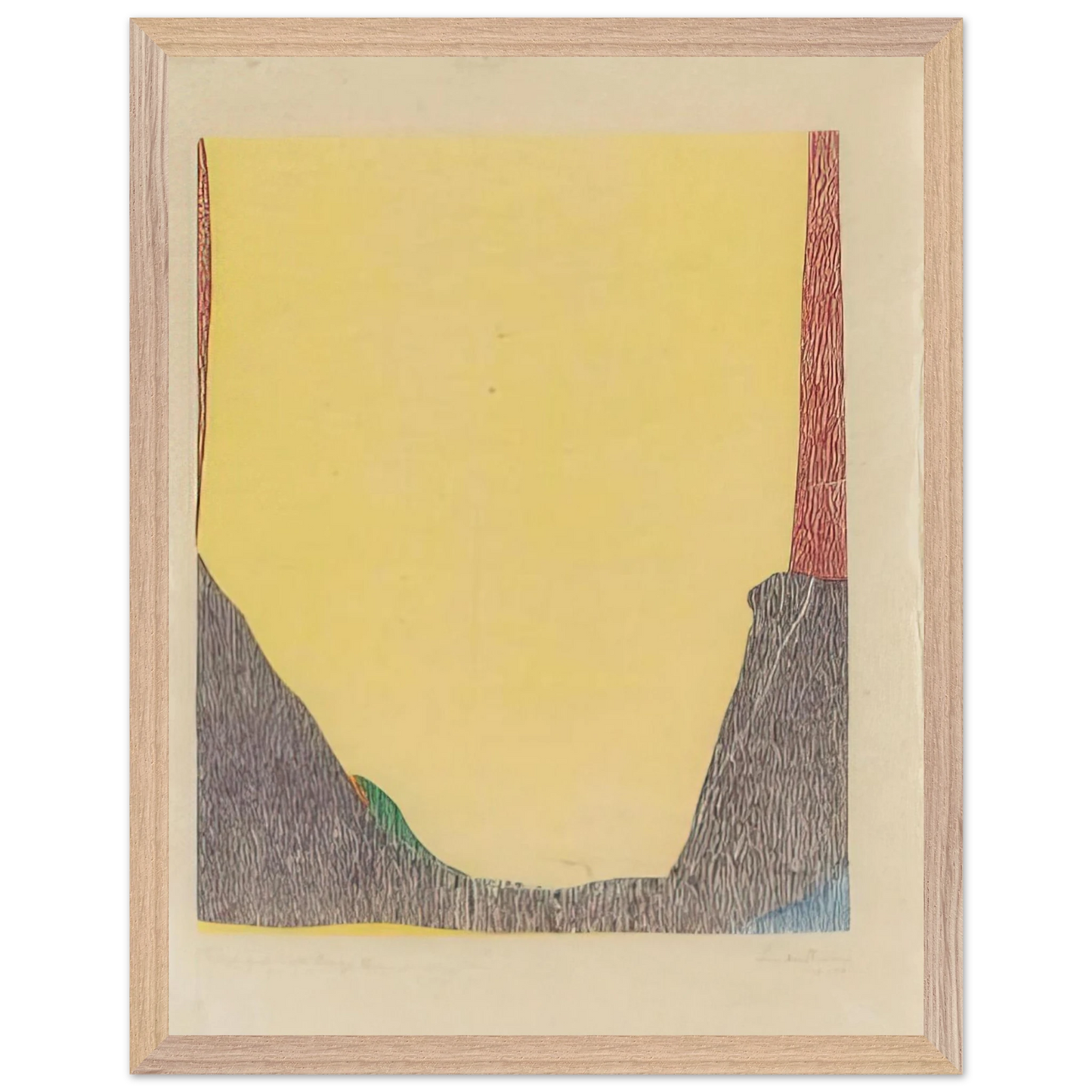 Helen Frankenthaler - East and Beyond - 1973 Wall art - A2 (42 x 59.4  cm) - Premium Wooden Framed Poster With Fine Art Paper-canvas - White frame