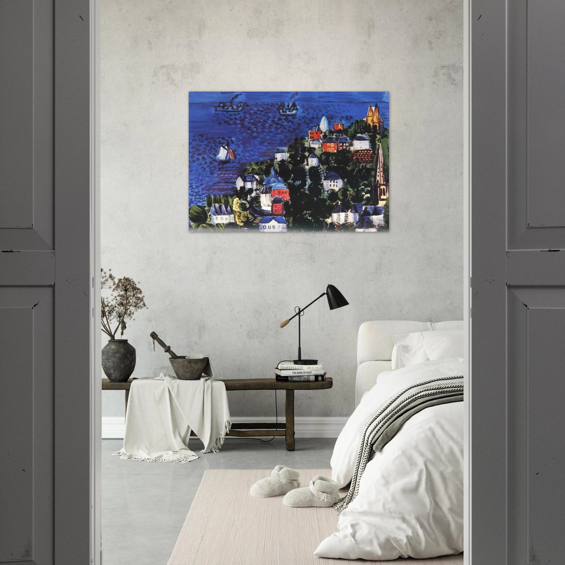 VIEW OF SAINTE ADRESSE - Raoul Dufy Brushed Aluminum Print - 70x100 cm / 28x40 inches | Raoul Dufy Aluminum Print | Raoul Dufy Prints