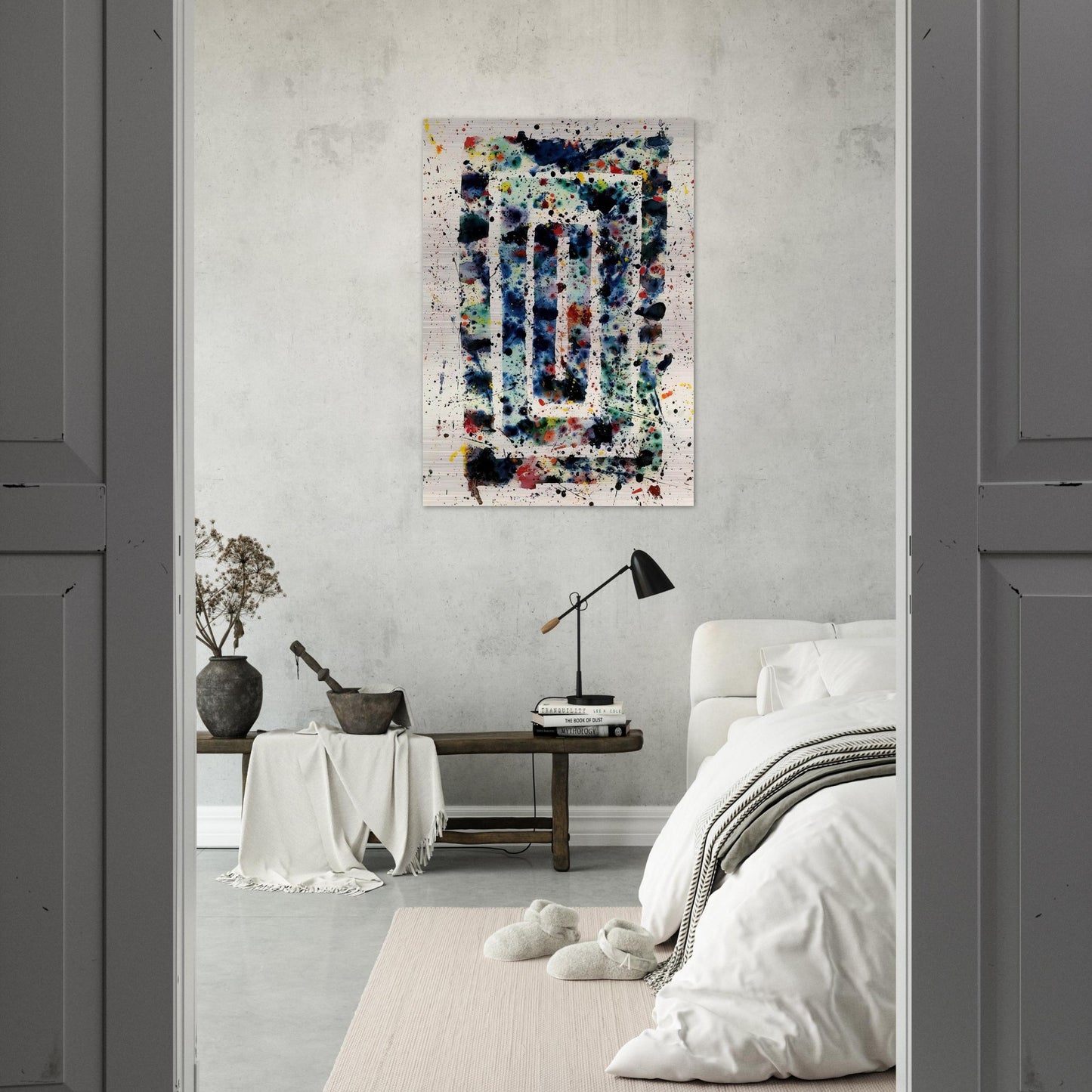 Untitled  SF75-102  - Sam Francis Brushed Aluminum Print - 70x100 cm / 28x40 inches | Sam Francis Aluminum Print | Sam Francis Prints