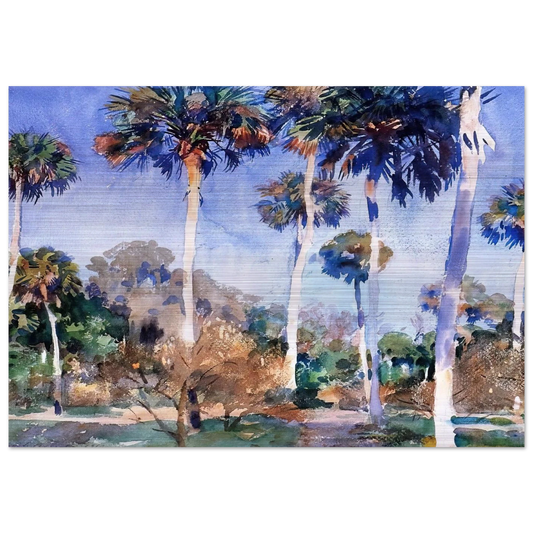 Palms - John Singer Sargent Brushed Aluminum Print - 70x100 cm / 28x40 inches | John Singer Sargent Aluminum Print | John Singer Sargent Prints