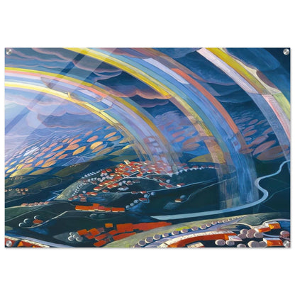 The Miracle of Light While Flying - 1931 - Gerardo Dottori Acrylic Print - 70x100 cm / 28x40″ inches | Gerardo Dottori Wall Art | Gerardo Dottori Prints