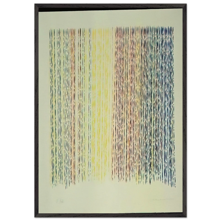 Paplito della Luce - 1983 - Piero Dorazio 70x100 cm / 28x40 inches Framed Art Print – Black Wooden Frame