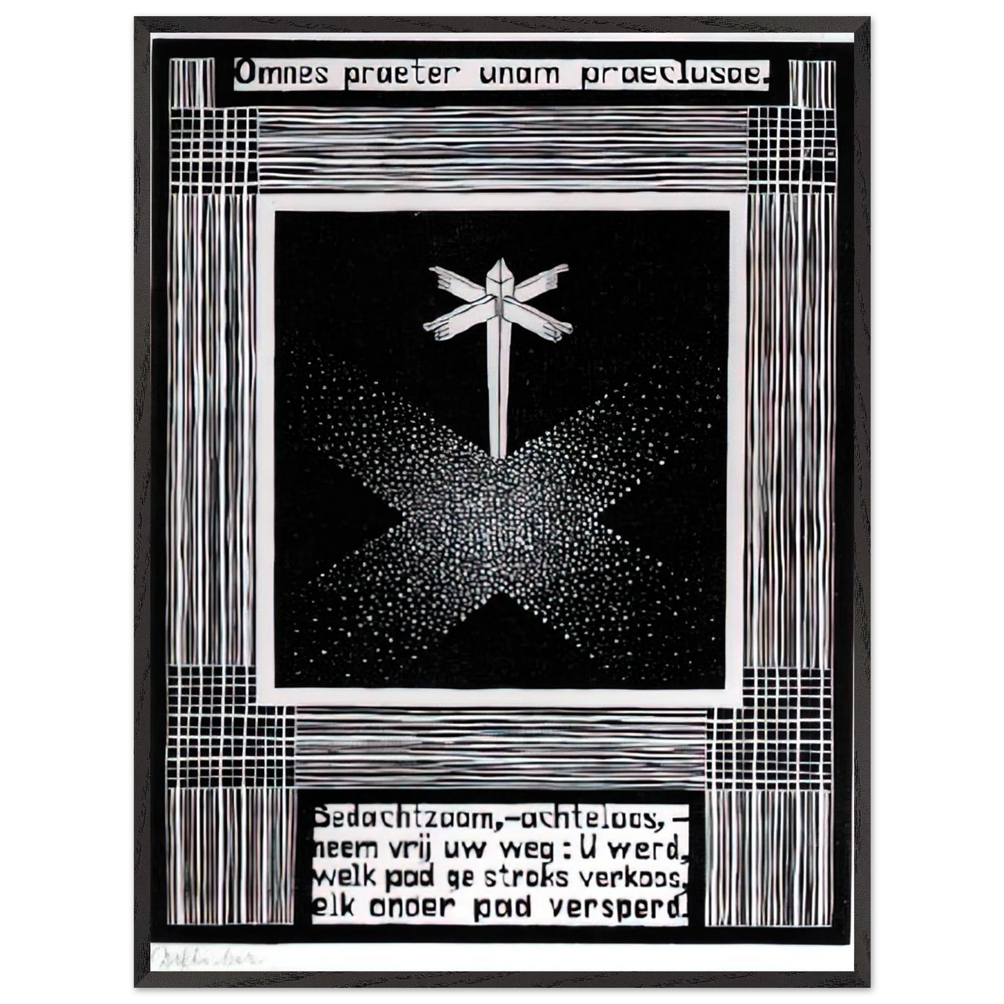 MC Escher - EMBLEMATA SIGNPOST Wall Art - 30x40 cm / 12x16 inches - Fine Art Poster - -