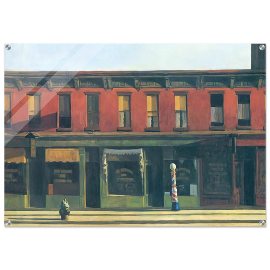 Early Sunday Morning - Edward Hopper Acrylic Print - 70x100 cm / 28x40″ inches