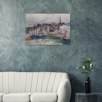 Boats in the Port of Honfleur - claude monet Brushed Aluminum Print - 70x100 cm / 28x40 inches | claude monet Aluminum Print | claude monet Prints